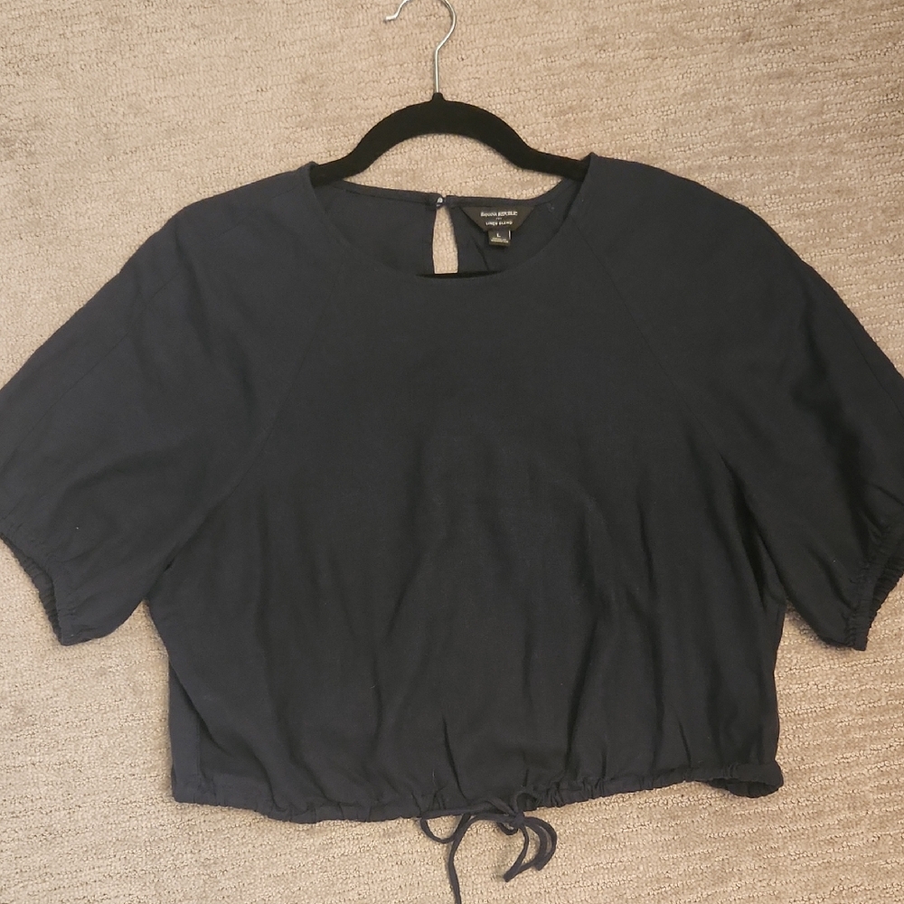 Banana Republic Navy Blue Crop Top